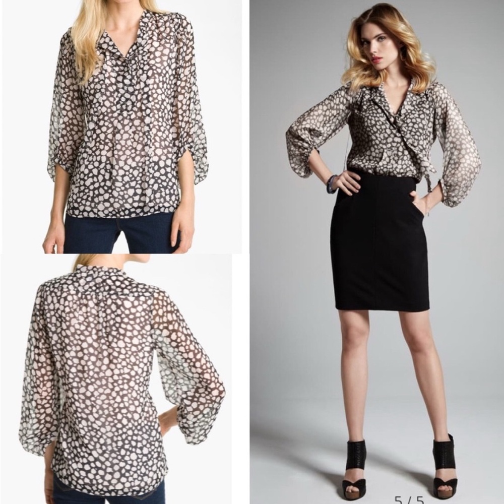 Diane von Furstenberg Silk Blouse Size-10